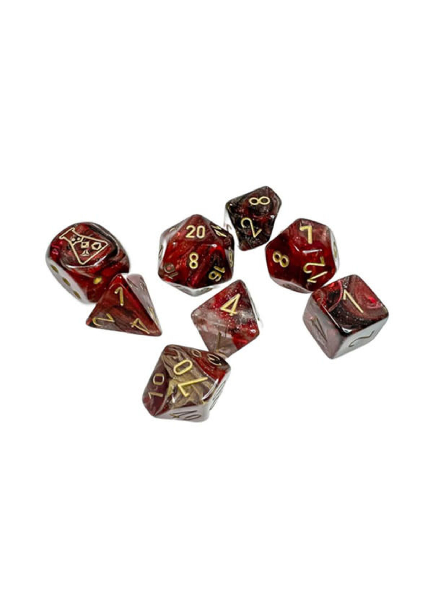 Chessex Lab Dice Borealis Poly 7 set: Cosmos w/ gold