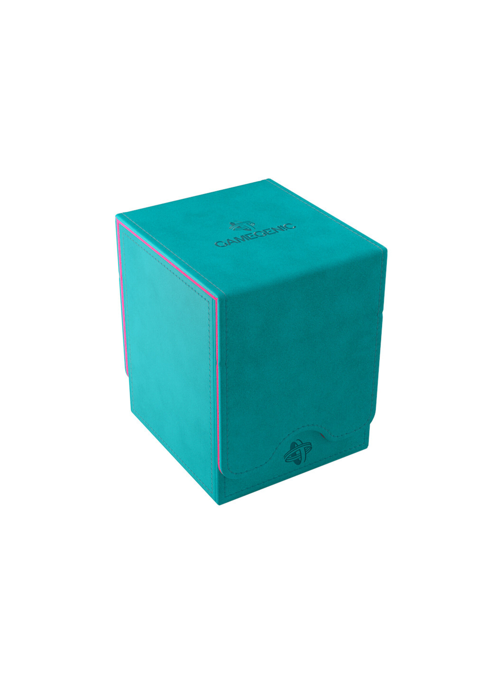 Gamegenic Squire Plus Deck Box 100+ Extra Large Convertible Teal w/ Pink