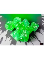 Chessex Lab Dice 9: Nebula Gelatinous/white Polyhedral 7-Die Set (with bonus die)