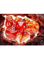 Chessex Lab Dice 9: Nebula Molten/white Polyhedral 7-Die Set (with bonus die)