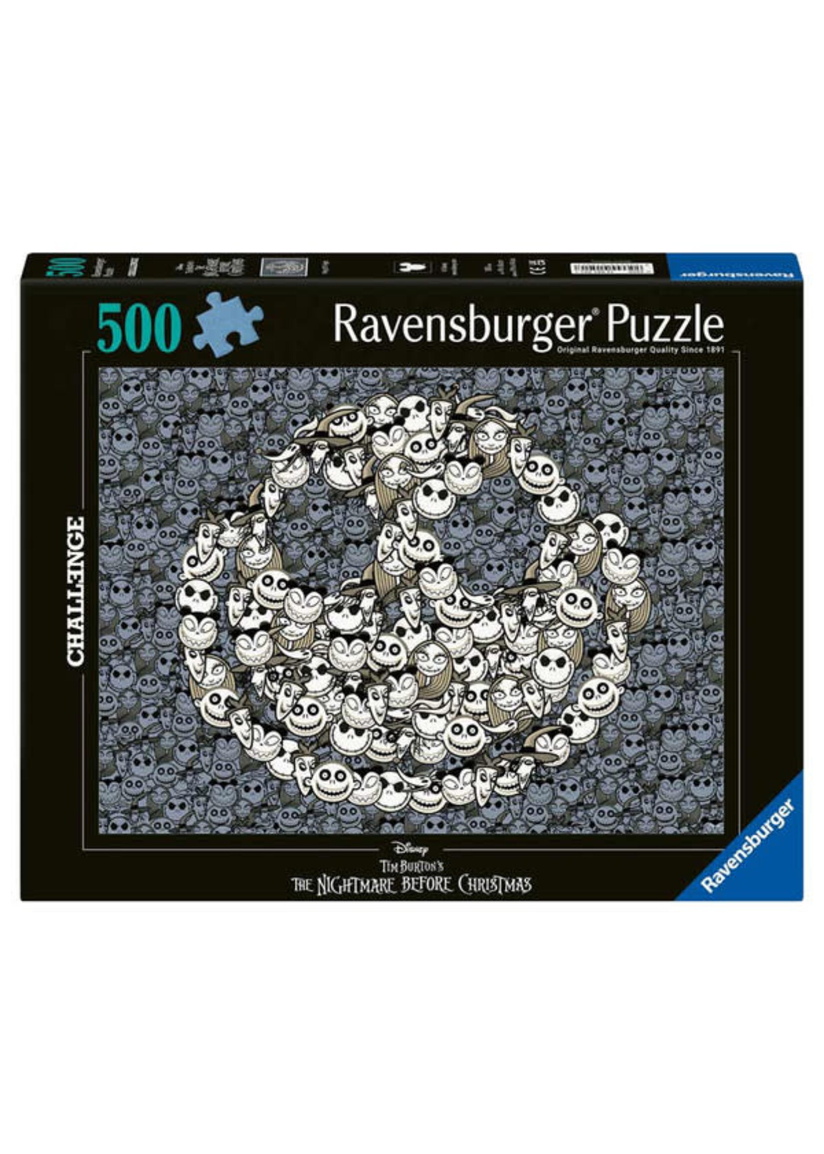 Ravensburger Puzzle: Nightmare Before Christmas 500 Piece Challenge
