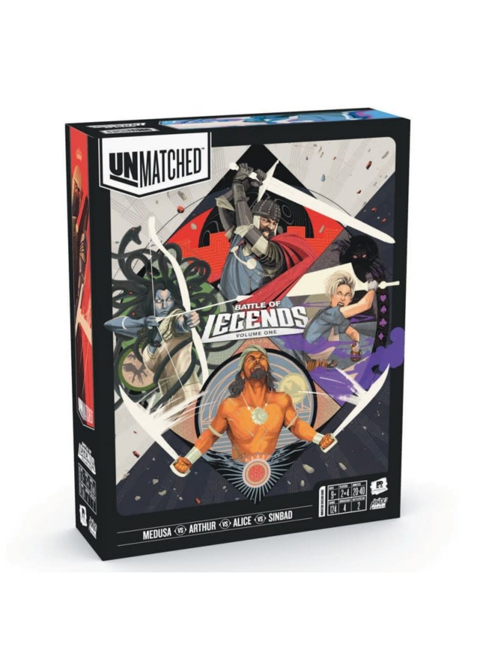 Restoration Games Unmatched Battle Of Legends, Vol. 1: King Arthur, Alice, Medusa, Sinbad