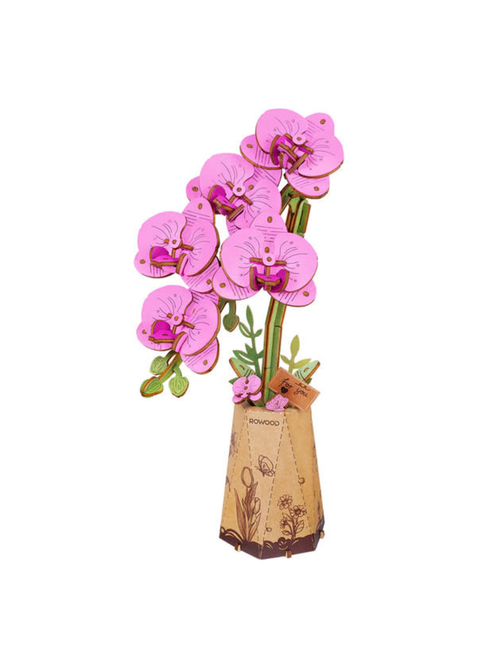 Robotime Purple Moth Orchid