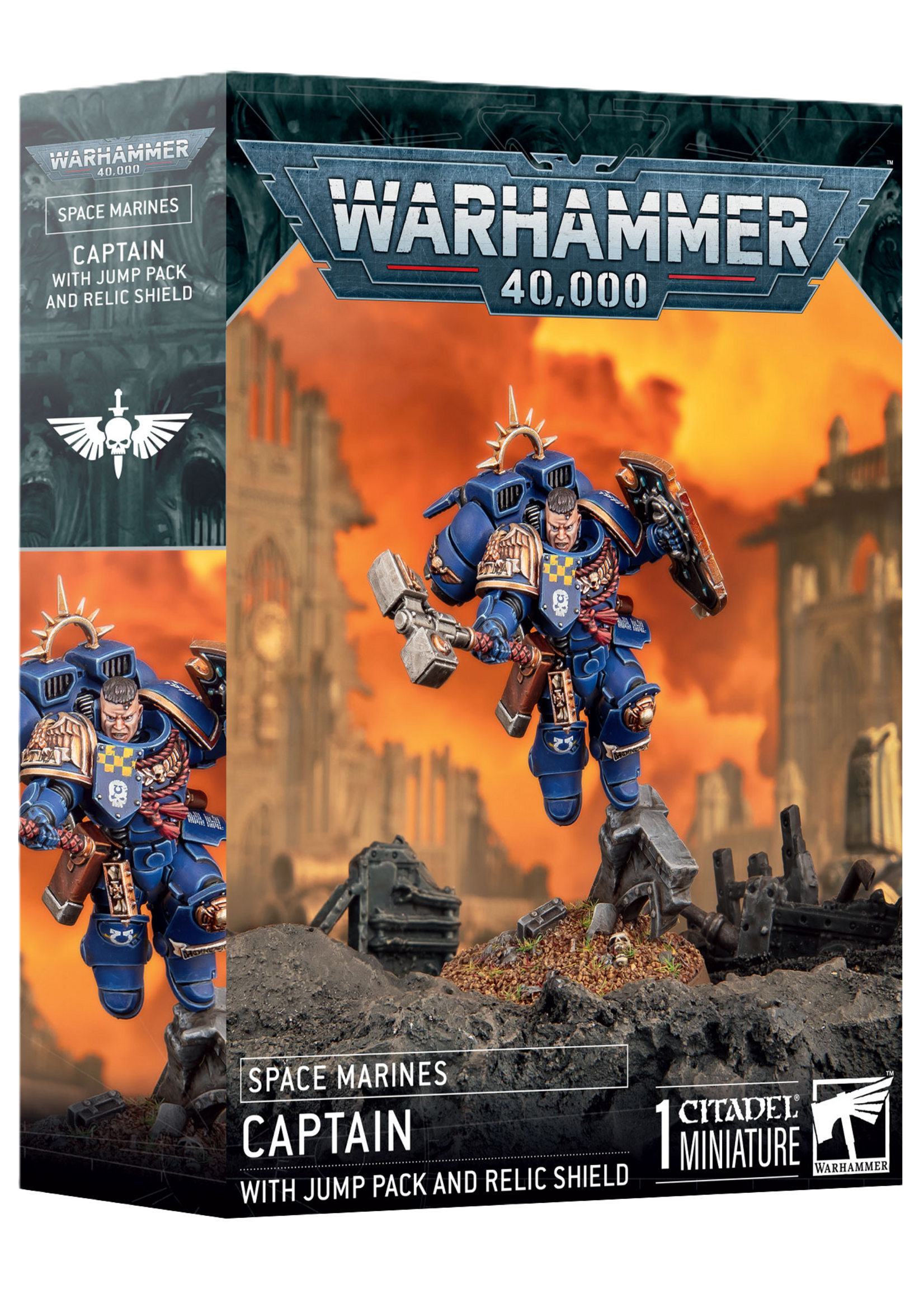 Games Workshop SPACE MARINES: CAPTAIN W/ JUMP PACK & RELIC SHIELD