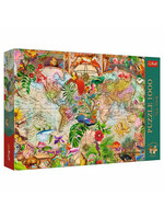 Trefl Puzzle: Tea Time: Antique World Map 1000 Piece (Premium Plus)
