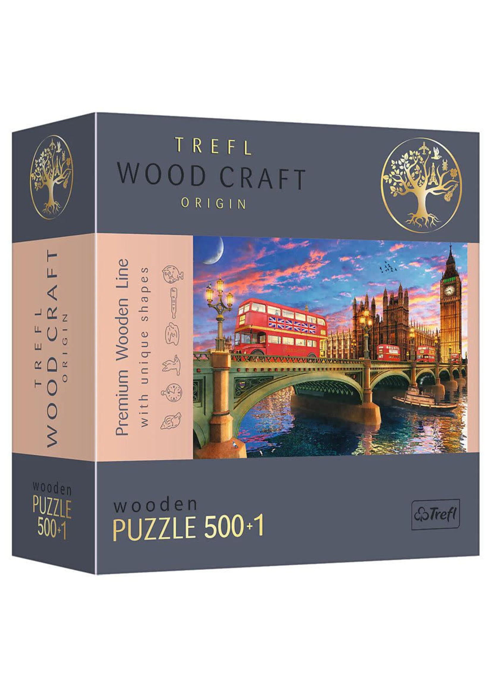 Trefl Puzzle: Woodcraft: Palace of Westminster, Big Ben, London 501 Piece