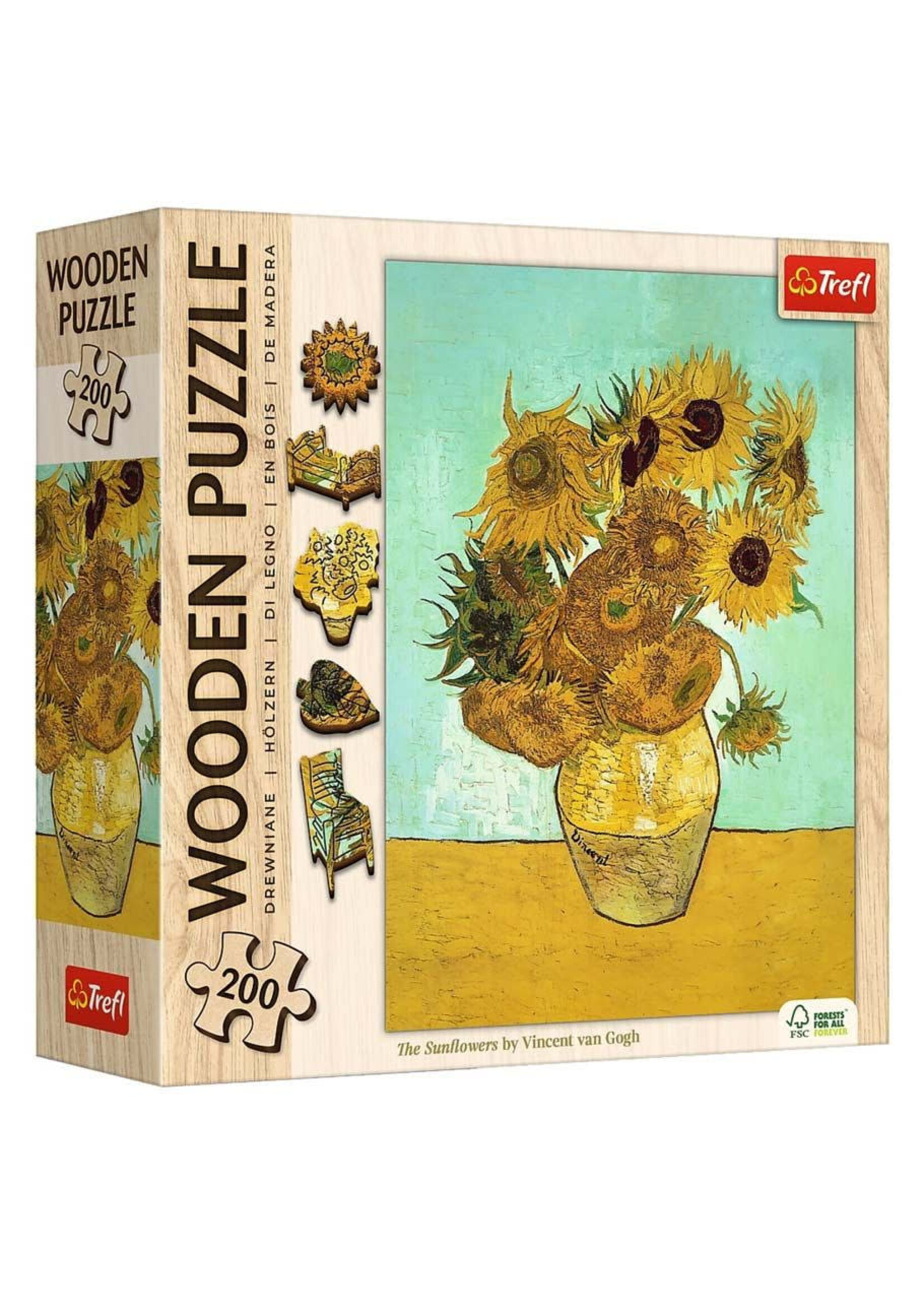 Trefl Puzzle: Vincent Van Gogh Sunflowers 200 Piece Wood