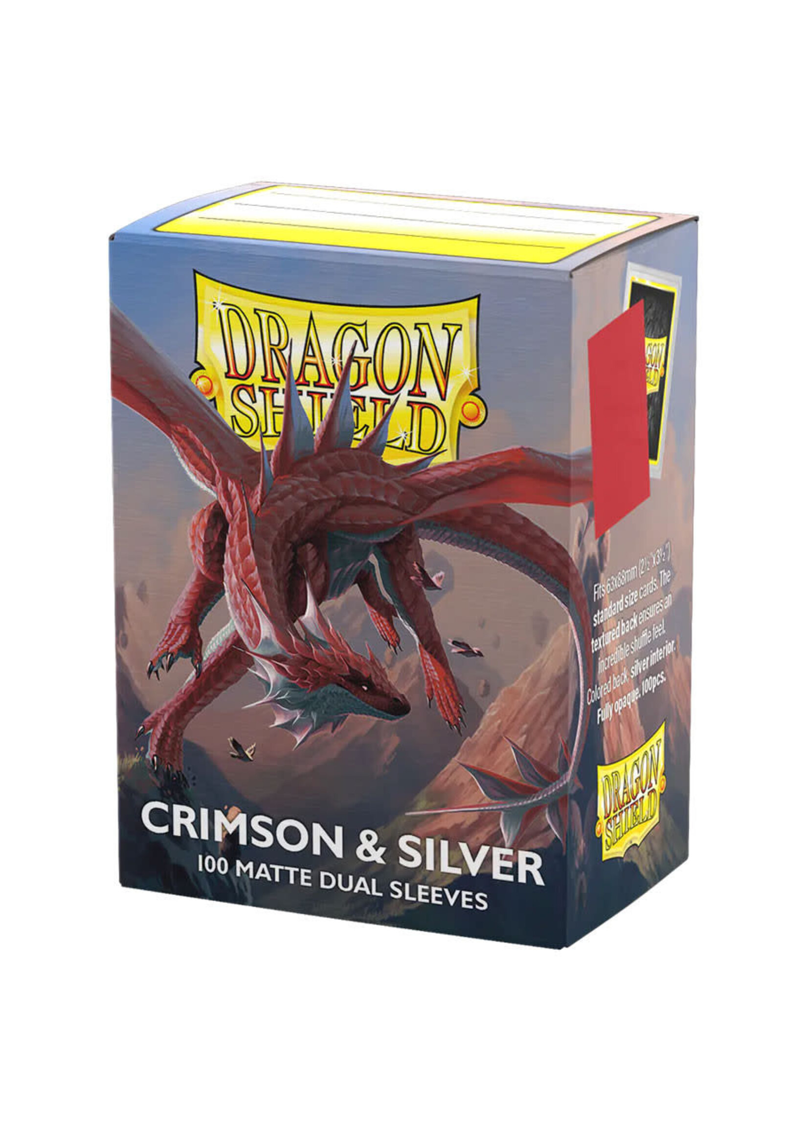 Arcane Tinmen Dragon Shield Dual Matte Crimson & Silver (100)