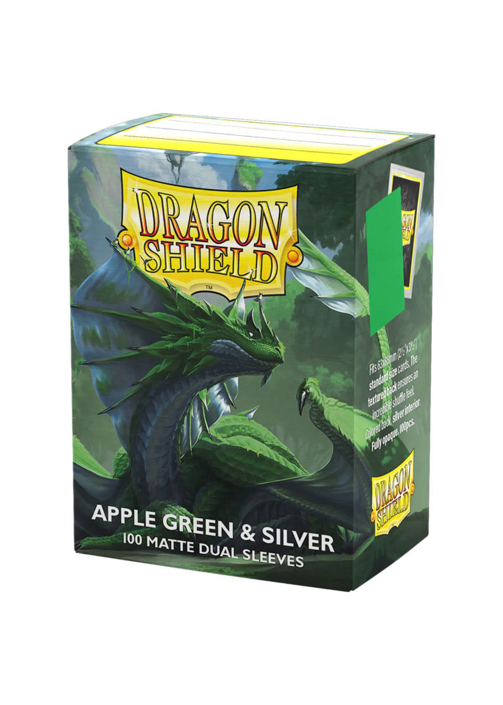 Arcane Tinmen Dragon Shield Dual Matte Apple Green & Silver (100)