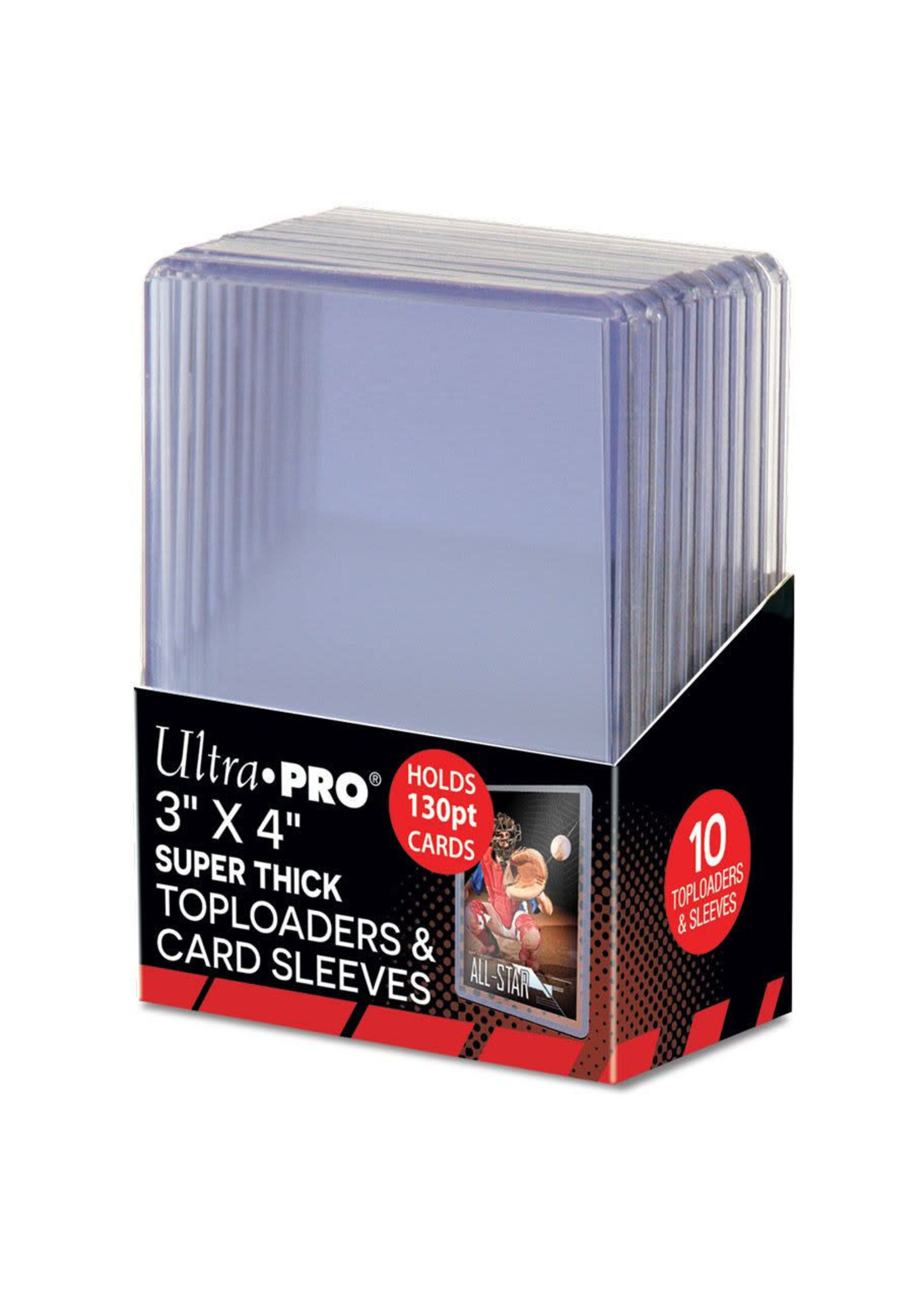 Ultra Pro Toploader: 3x4 130PT Super Thick (10)