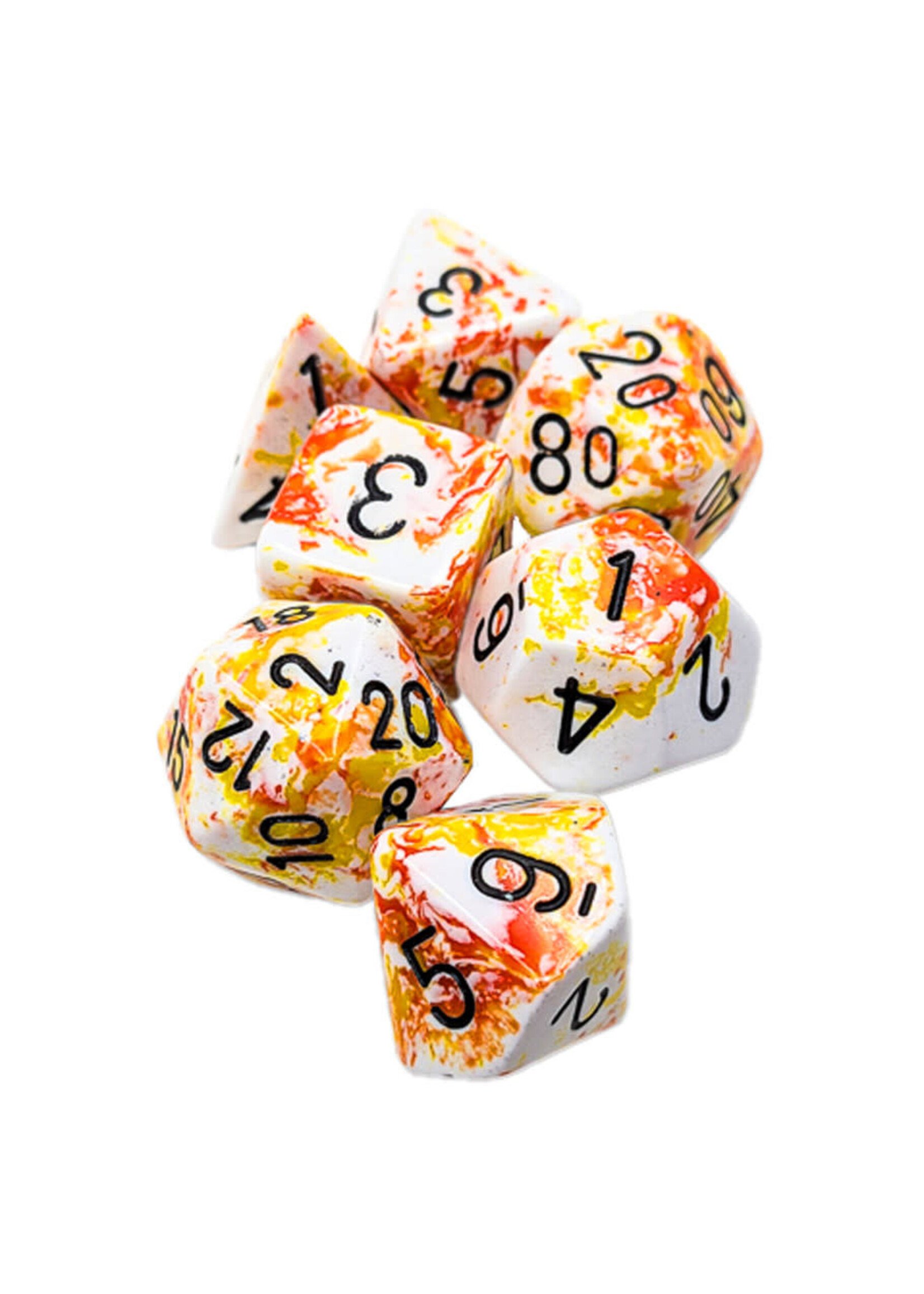 Chessex Brush Poly 7 set:  Sunrise