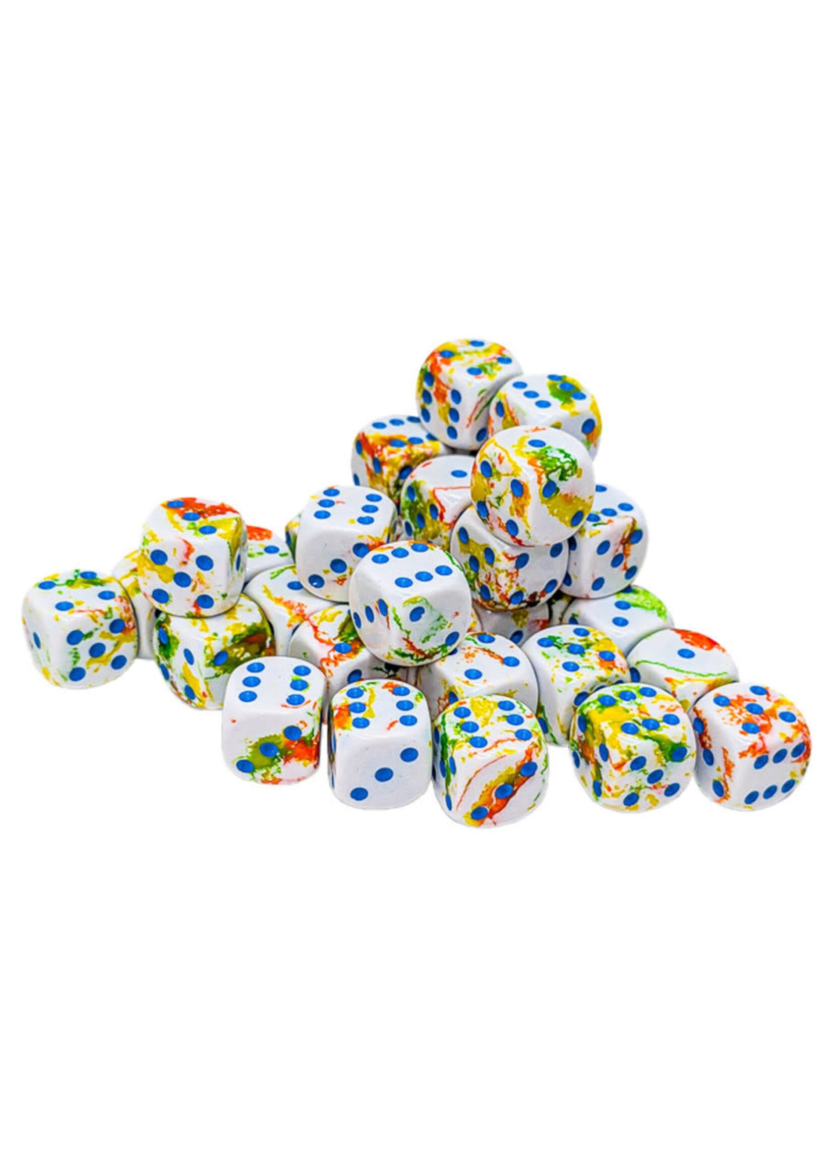 Chessex d6 Cube 12mm Brush Breezy (36)