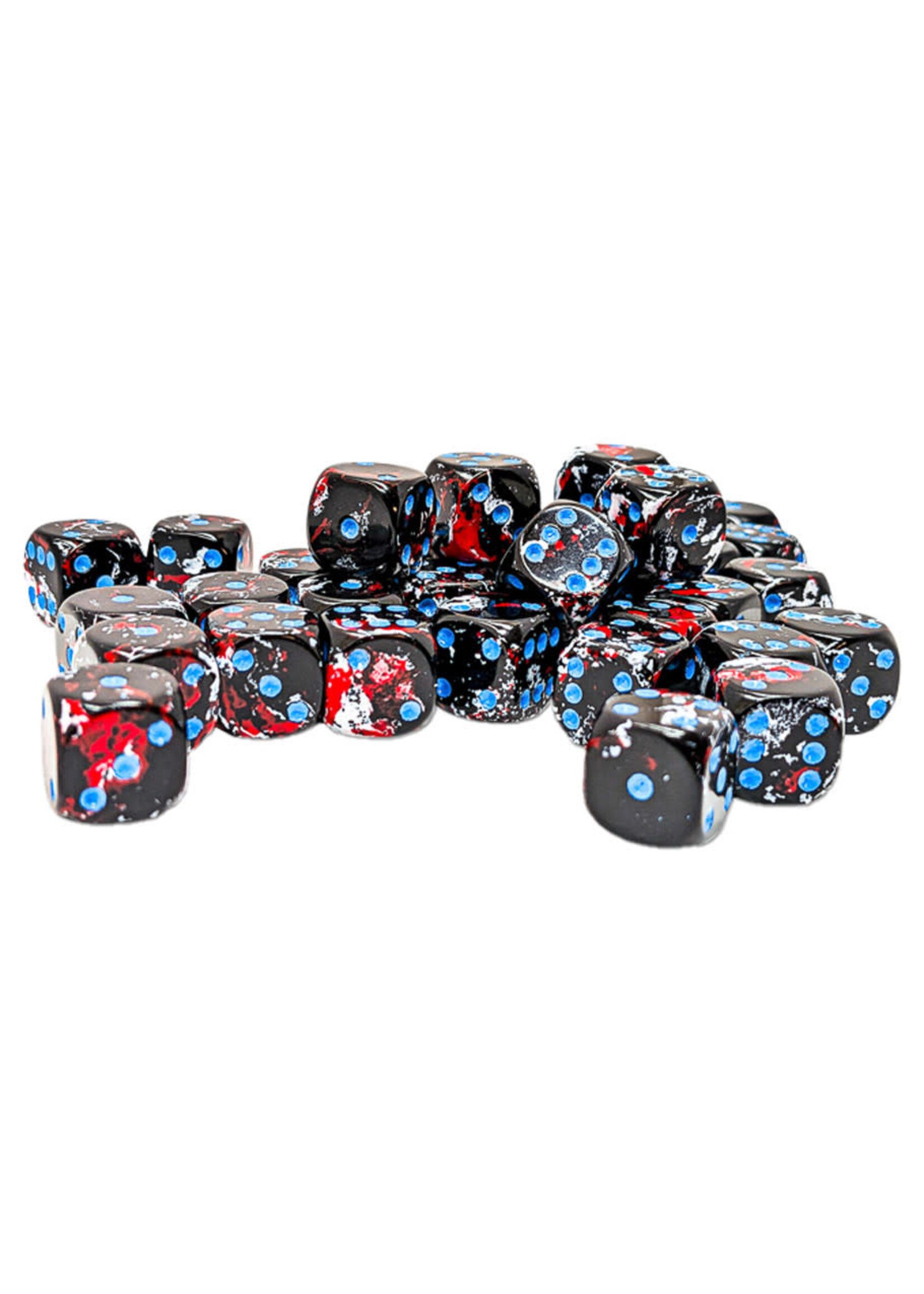 Chessex d6 Cube 12mm Brush Dark Side (36)