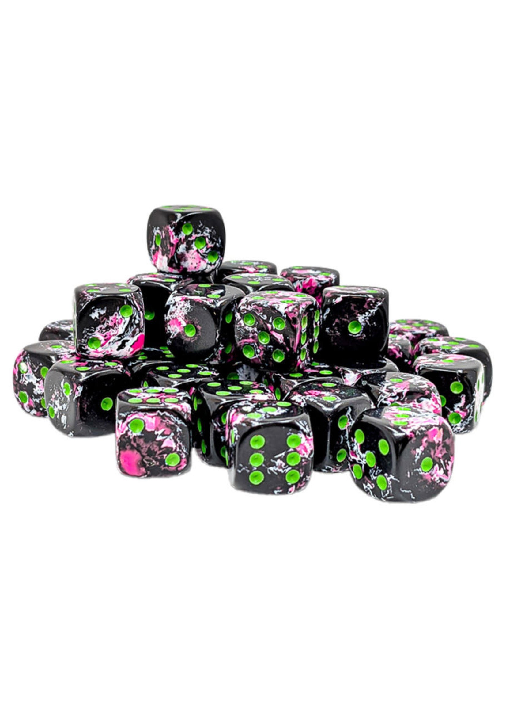 Chessex d6 Cube 12mm Brush Paintball (36)