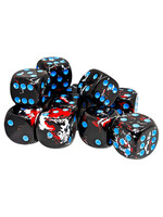 Chessex d6 Cube 16mm Brush Dark Side (12)