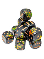 Chessex d6 Cube 16mm Brush Deep Forest (12)