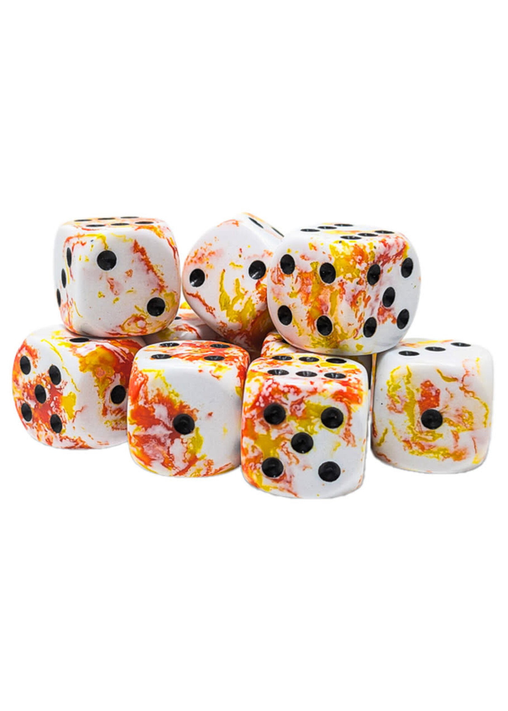 Chessex d6 Cube 16mm Brush Sunrise  (12)
