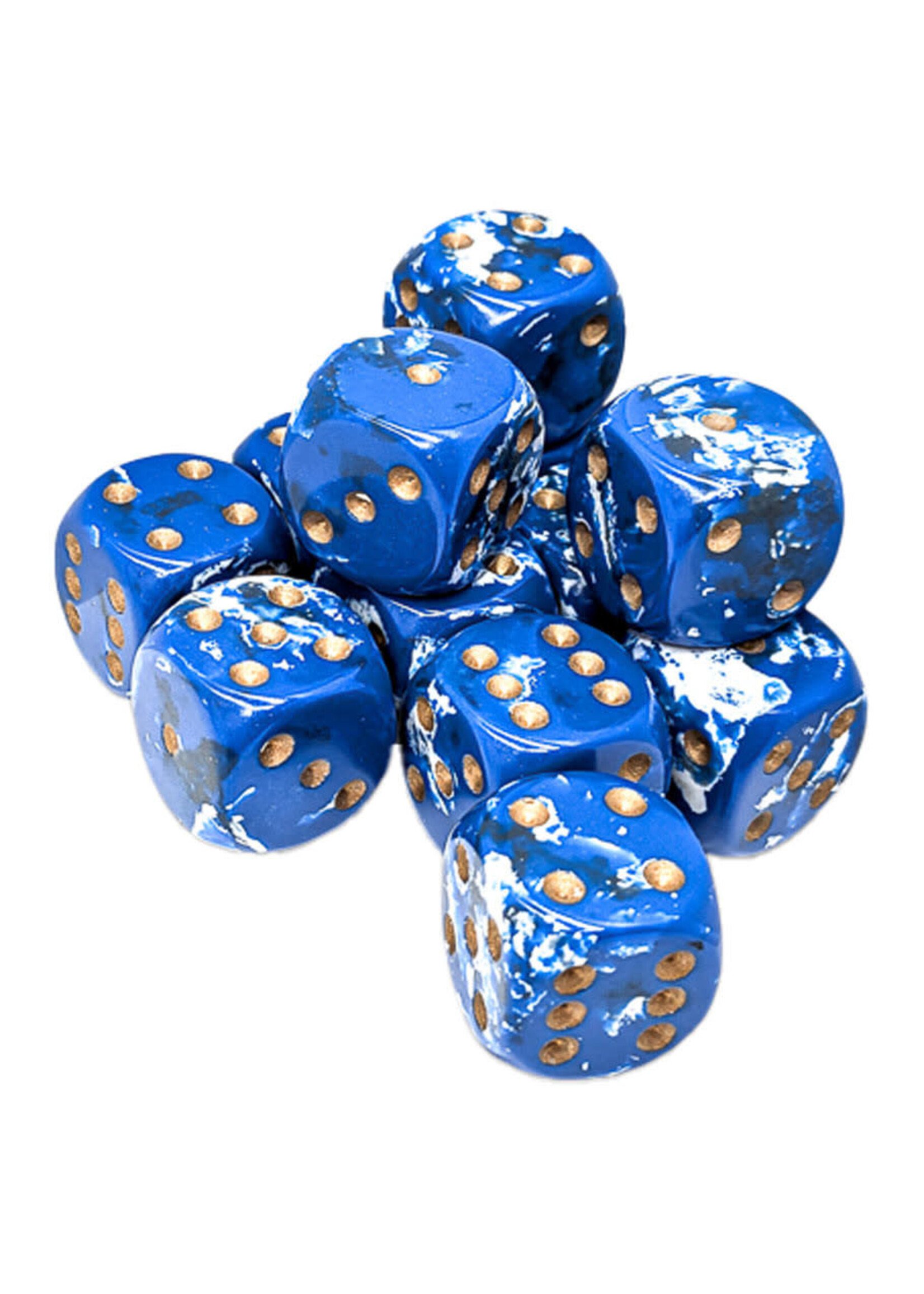 Chessex d6 Cube 16mm Brush Wavebreak (12)