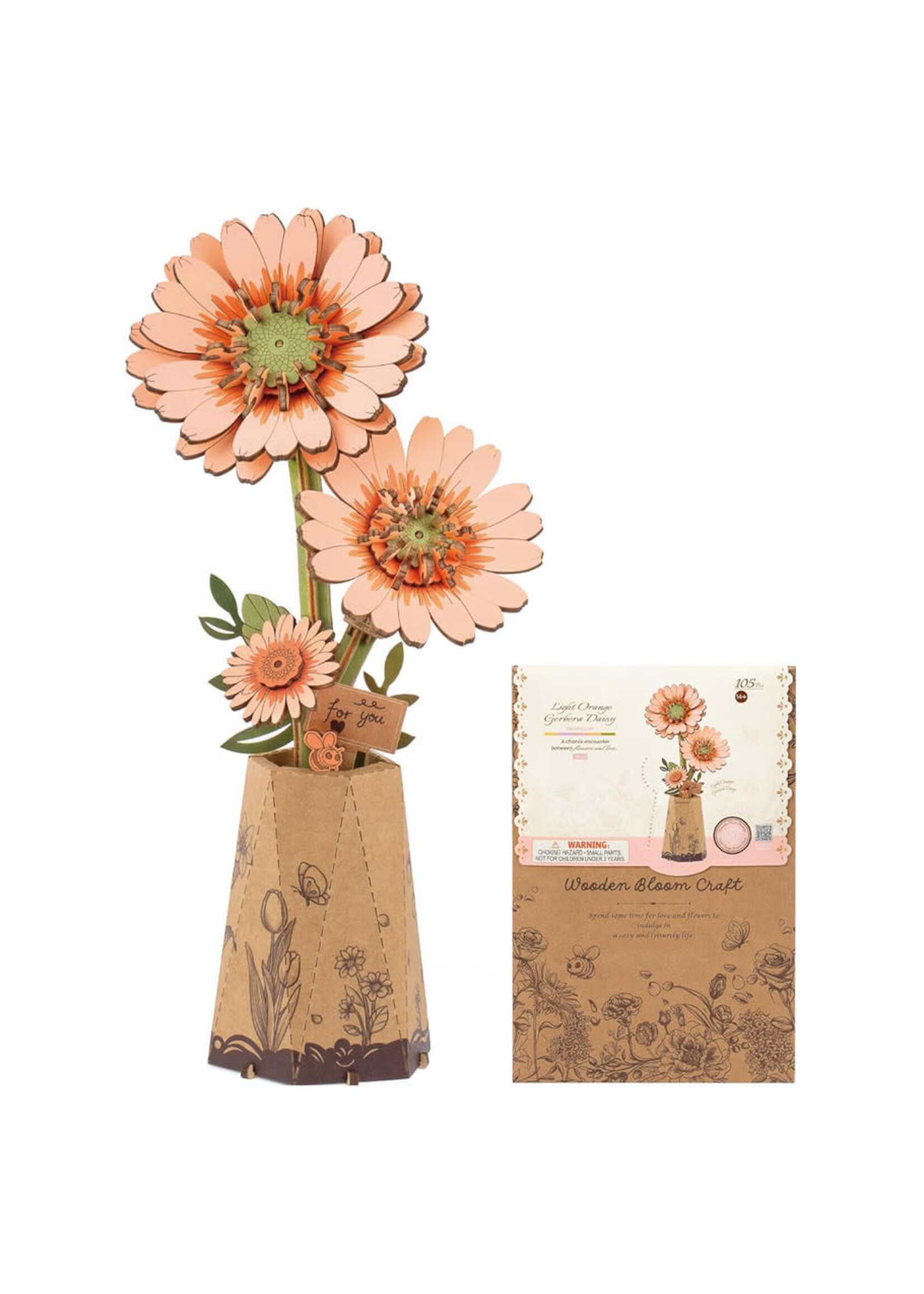 Robotime Orange Gerbera Daisy