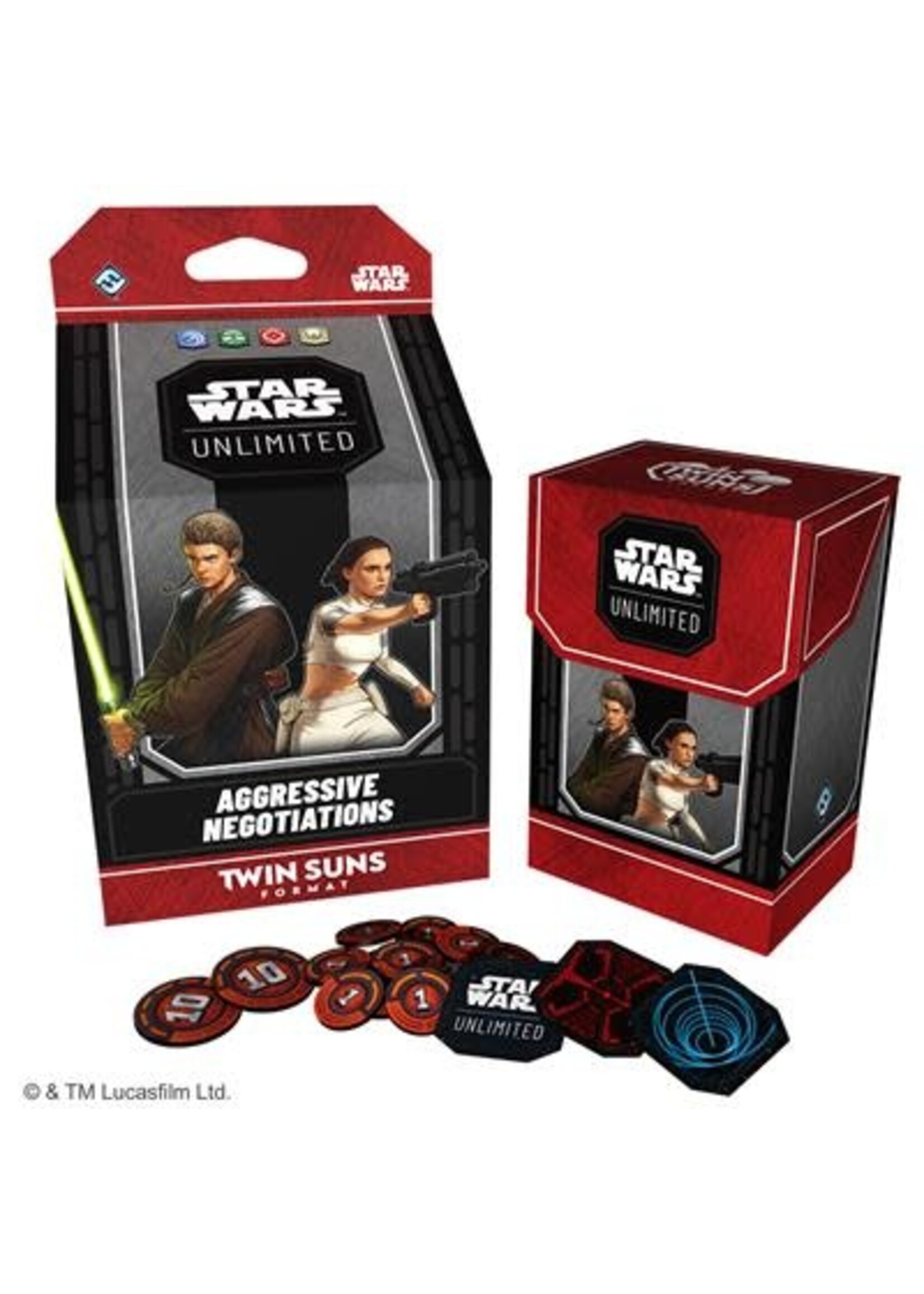 Fantasy Flight Games Star Wars Unlimited: Twin Suns Deck: Aggressive Negotiations: Anakin Skywalker and Padmé Amidala