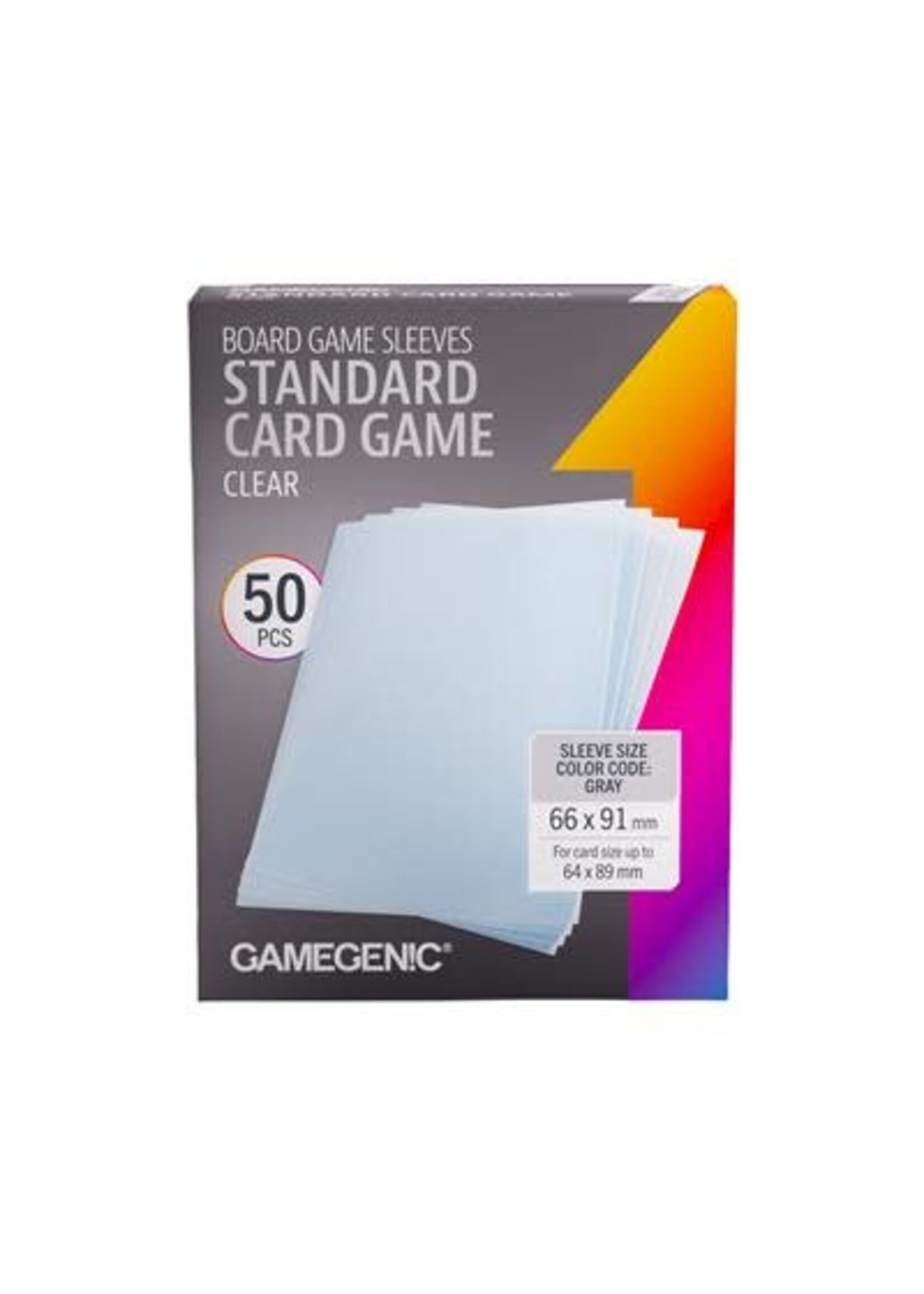 Gamegenic Board Game Sleeves Standard Card Game Clear (50)