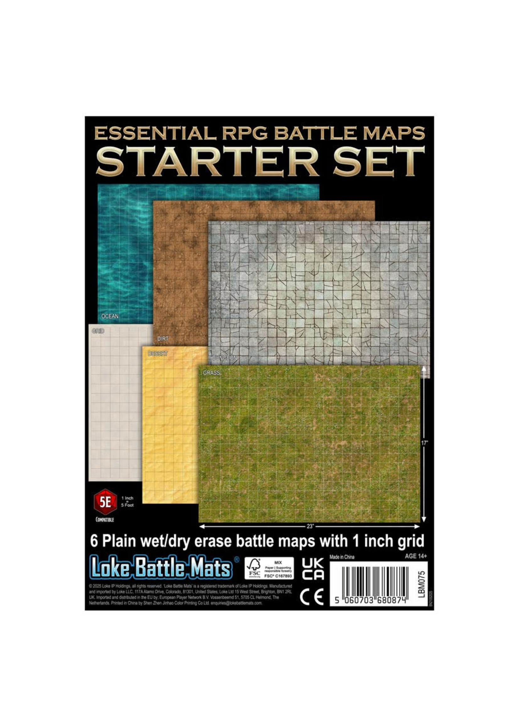 LOKE BATTLEMATS Essential RPG Battle Maps Starter Set