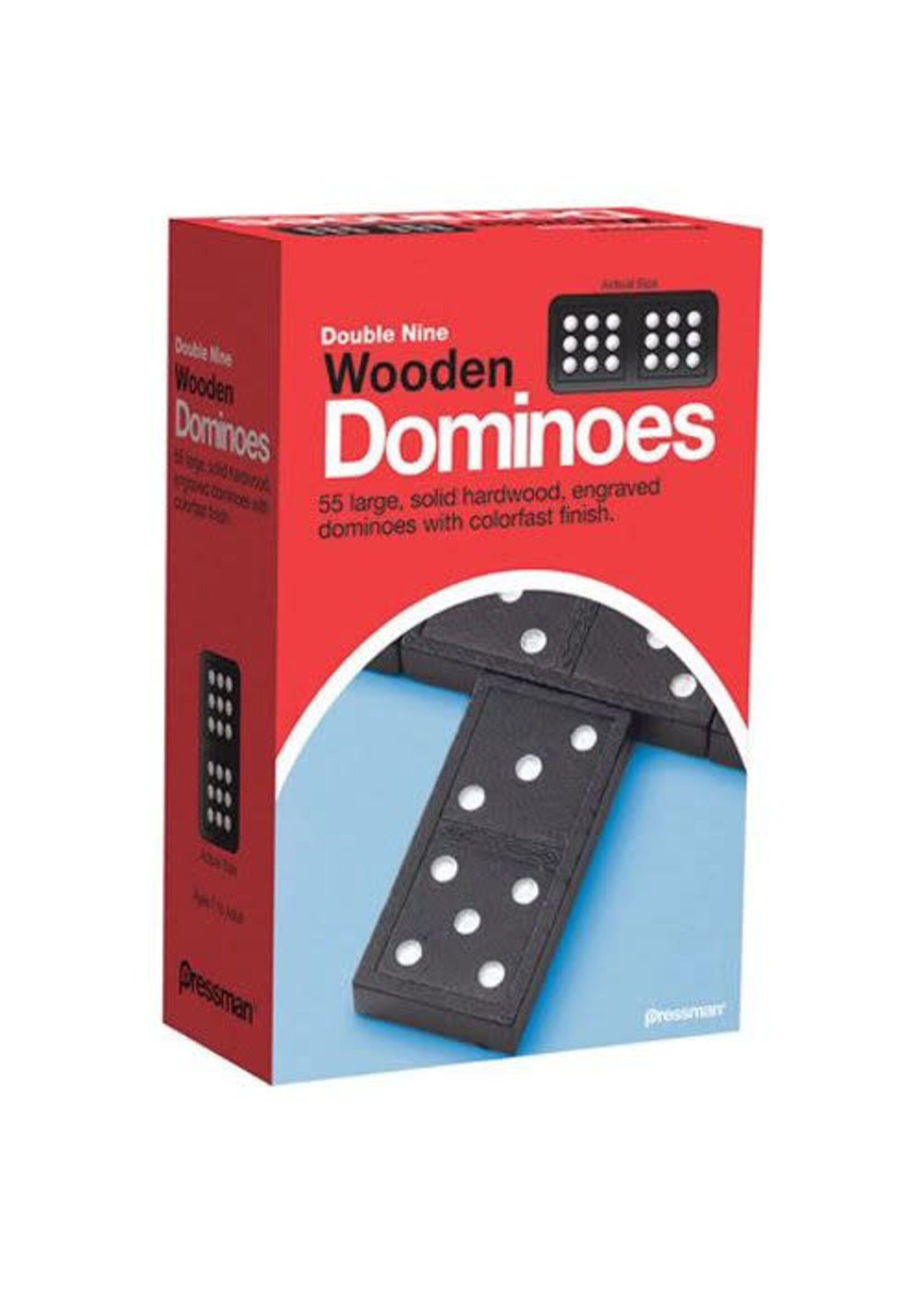 Pressman Toy Double Nine Wooden Dominoes