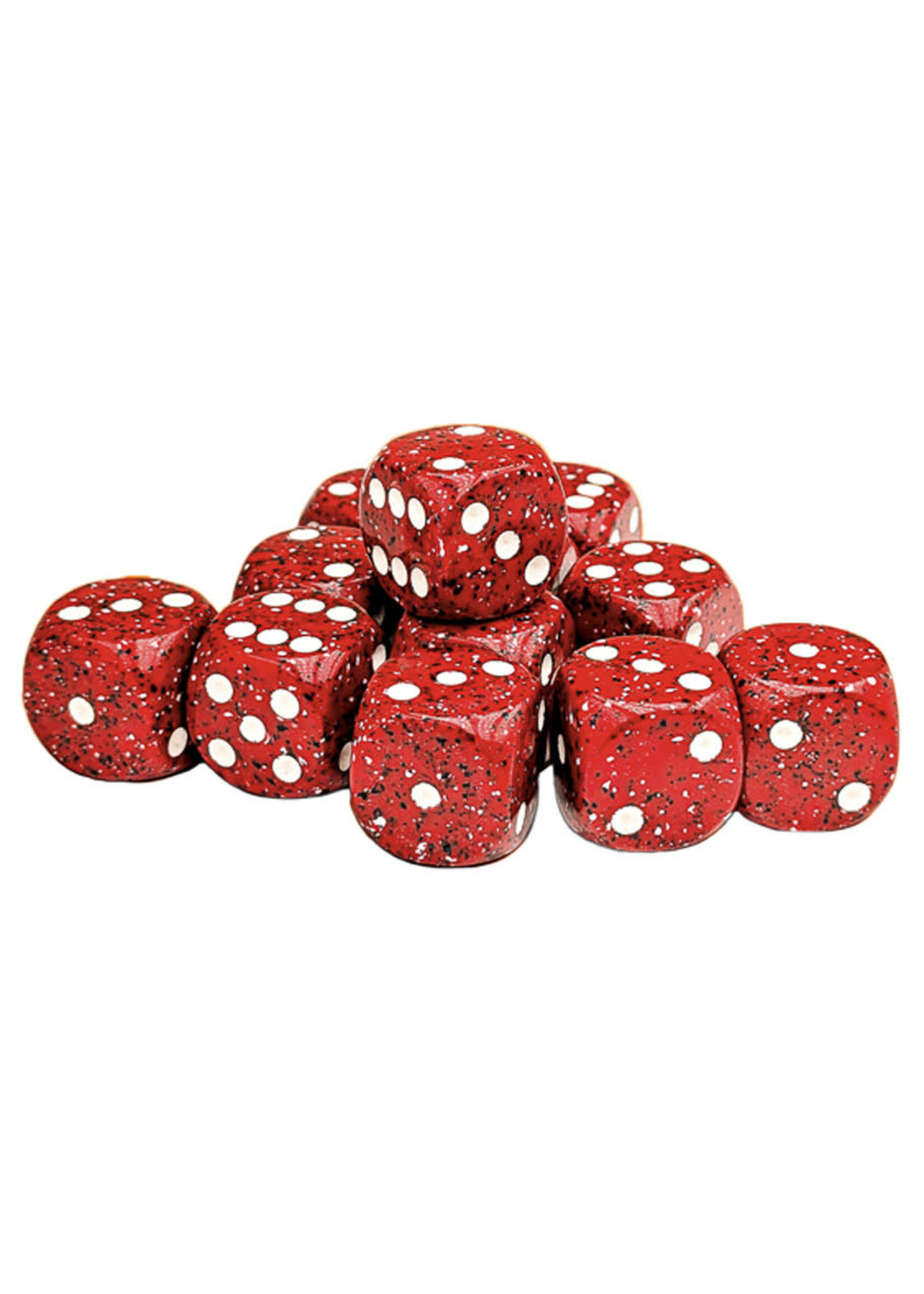 Chessex d6 Cube 16mm Speckled Lava Stone (12)