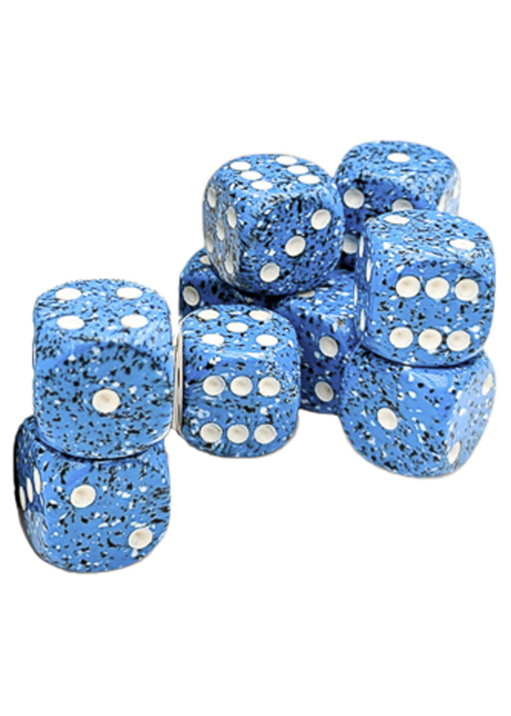 Chessex d6 Cube 16mm Speckled Ocean Stone (12)