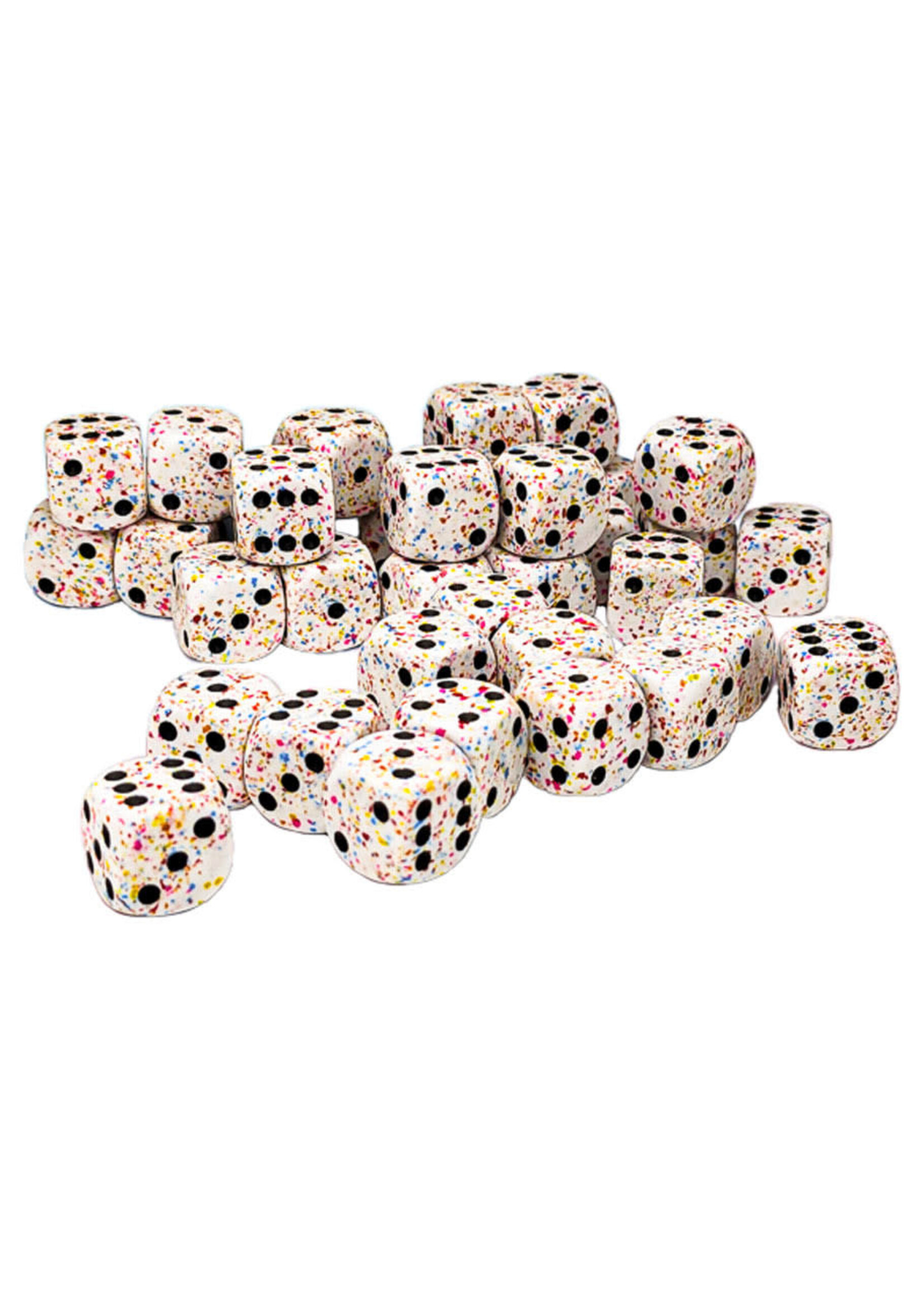 Chessex d6 Cube 12mm Speckled Birthday (36)
