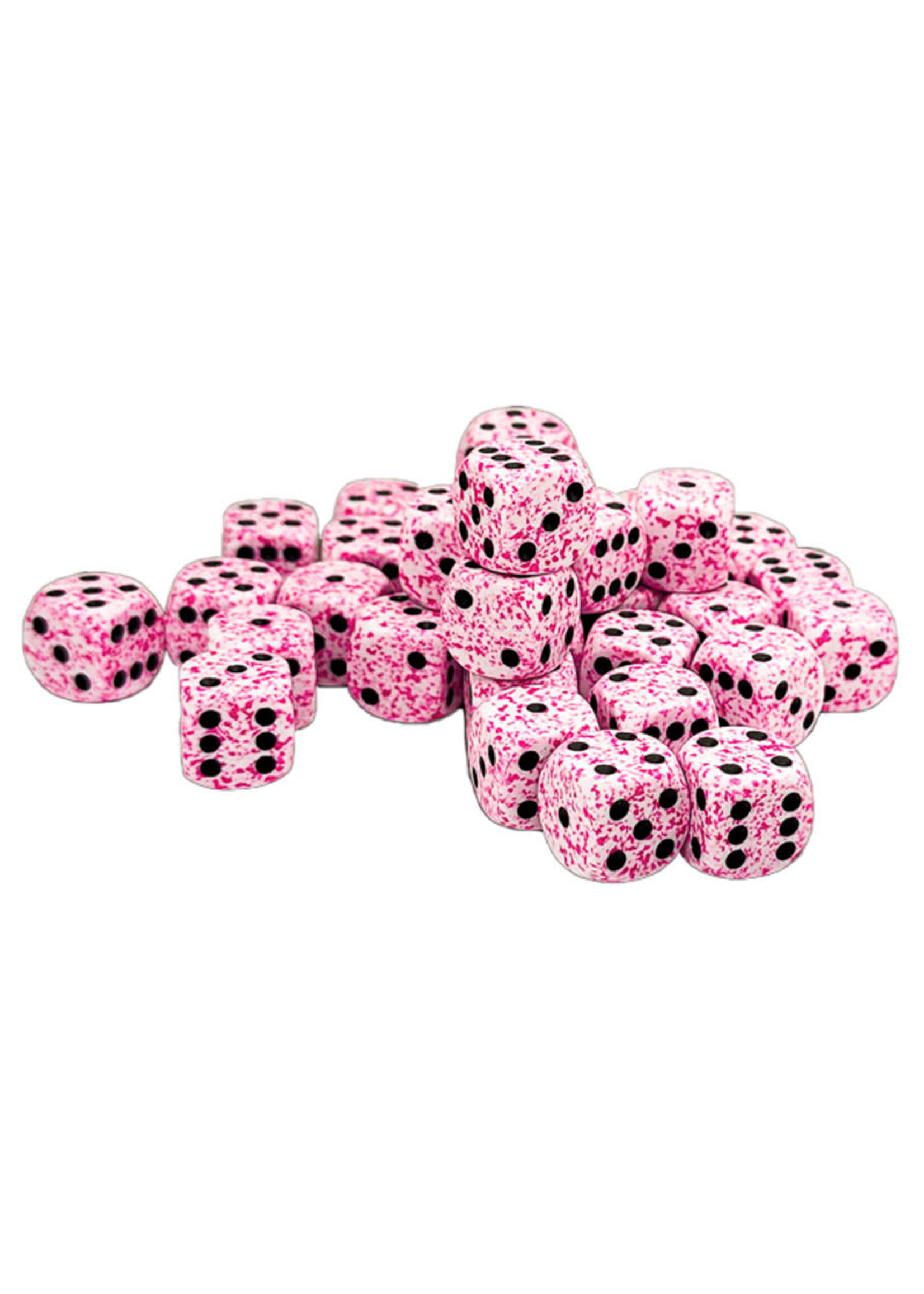 Chessex d6 Cube 12mm Speckled Pink (36)