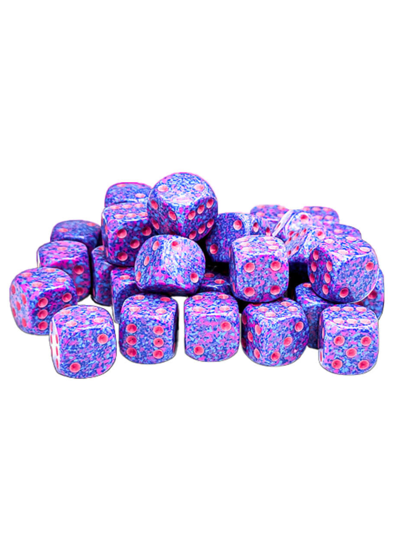 Chessex d6 Cube 12mm Speckled Purple Passion (36)