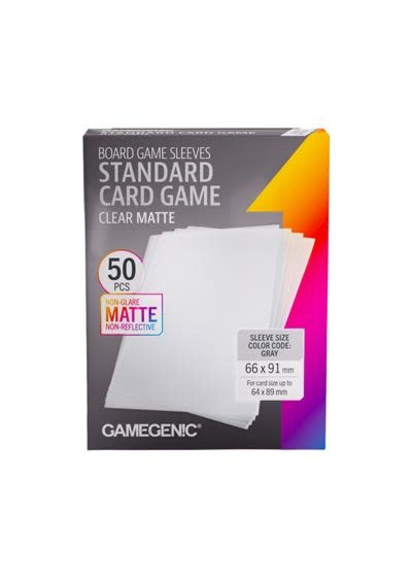 Gamegenic Board Game Sleeves Standard Card Game Clear Matte