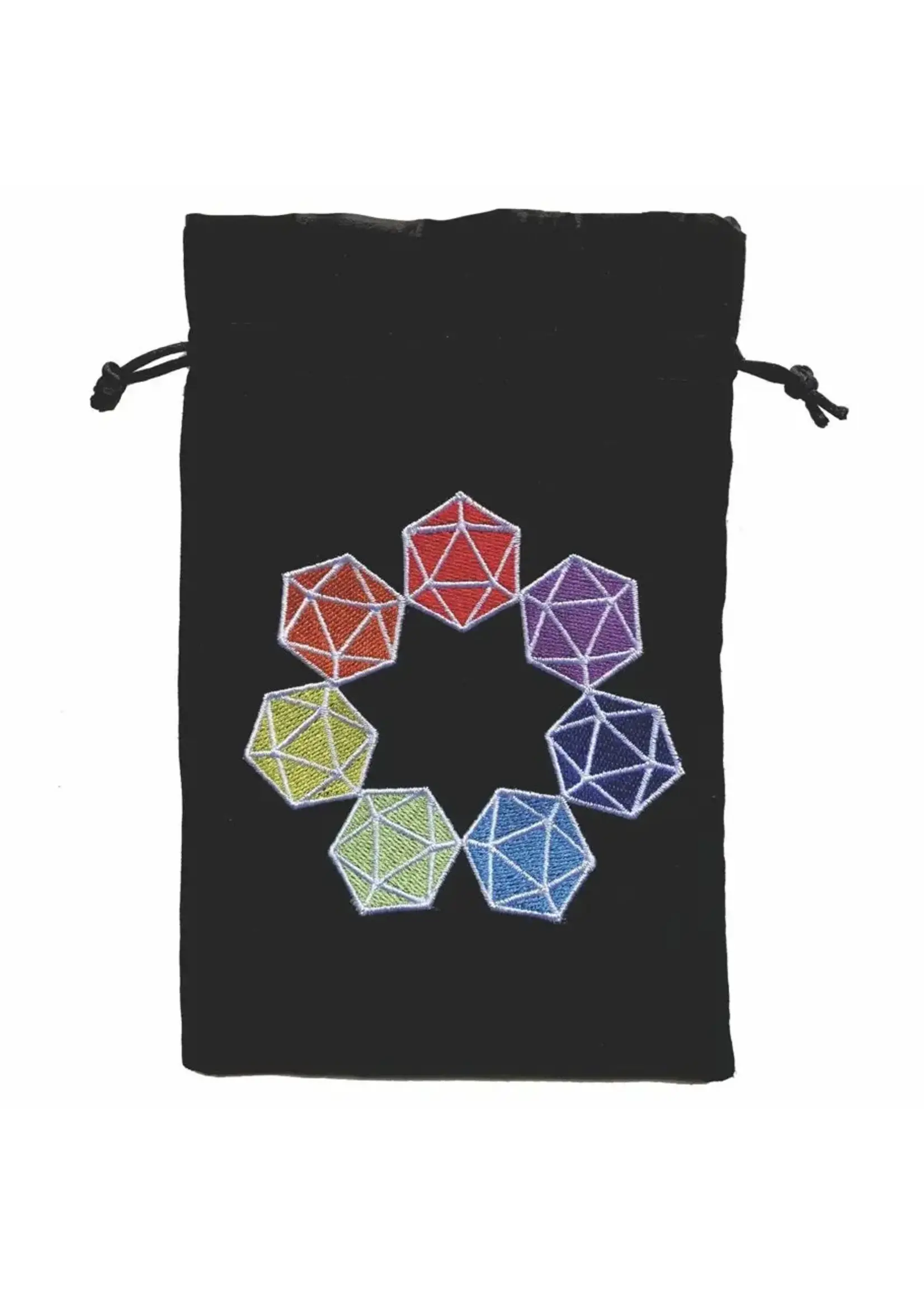 Black Oak Workshop Dice Bag: Rainbow d20