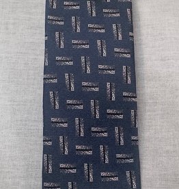 Silk Tie - Blue with Grey Rectangles