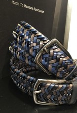 Men's Leather Woven Belt