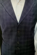 Three Piece Navy and Silver Suit - Sample