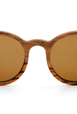 Bear Essentials Lagos - Wooden Sunglasses - Circular Frame - Vintage Brown