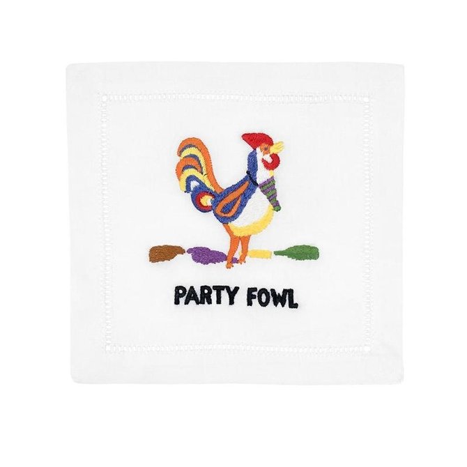 August Morgan Napkins Party Fowl (Set of 2)