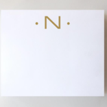 Black Ink Gold Foil Large Initial Pad - N