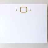 Black Ink Gold Foil Large Initial Pad - O
