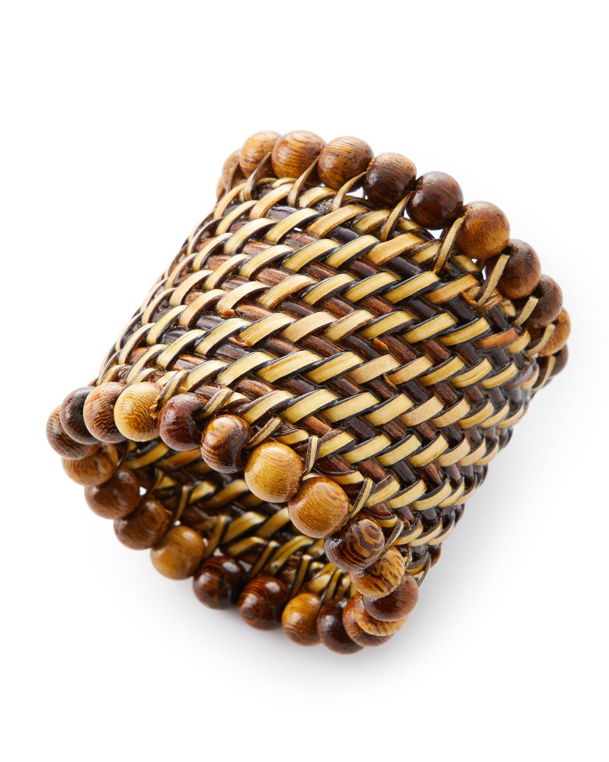 Calaisio beaded napkin ring - natural