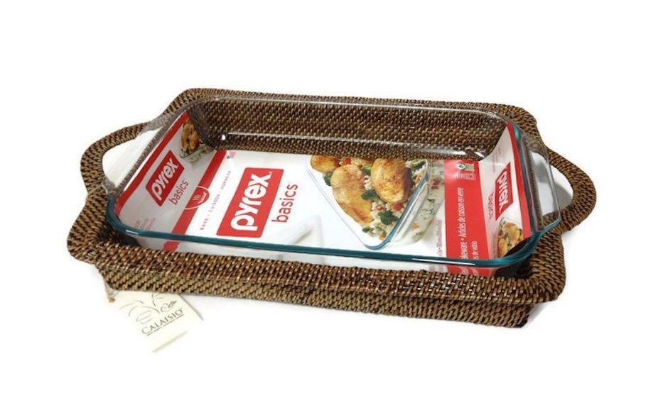 Calaisio Rectangle Tray w/ pyrex - 4qt