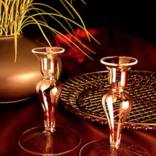 Firelight Glass Blown Candlestick Pair