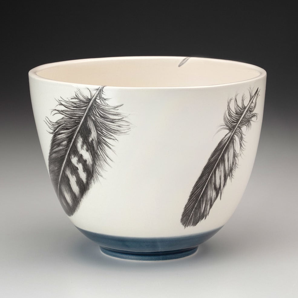 Laura Zindel Design Medium Bowl: Quail Feather