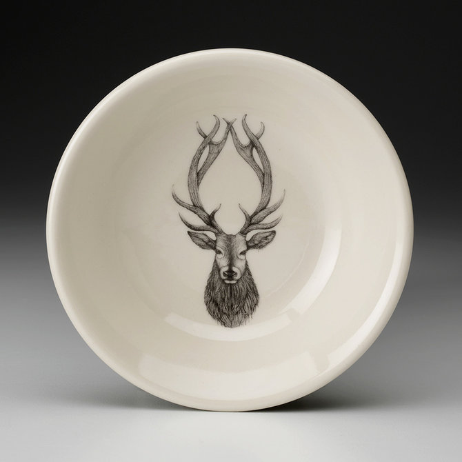 Laura Zindel Design Sauce Bowl Red Stag Deer