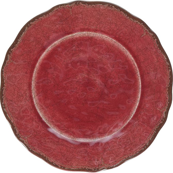 Le Cadeaux Antiqua Red Salad Plate