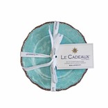 Le Cadeaux Antiqua Turquoise Appetizer plates