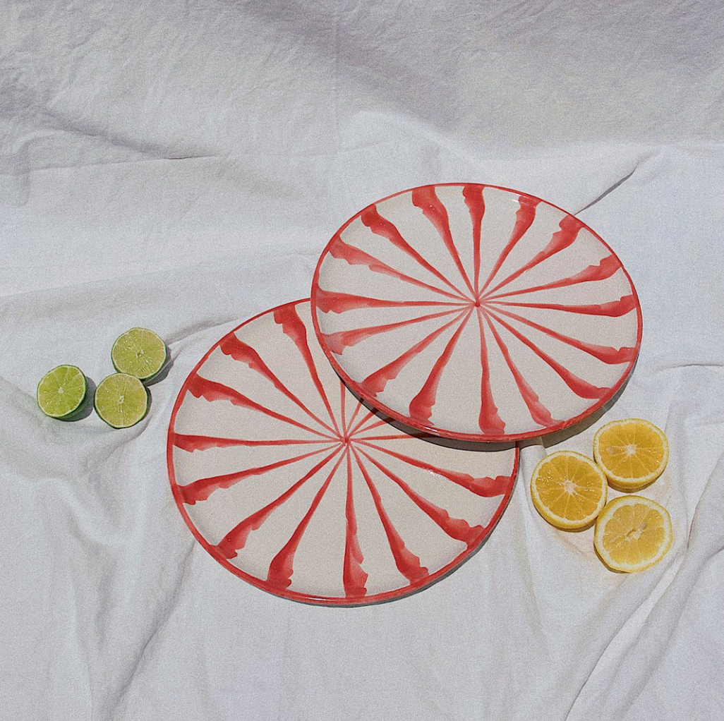 Pomelo Salad Plate Coral