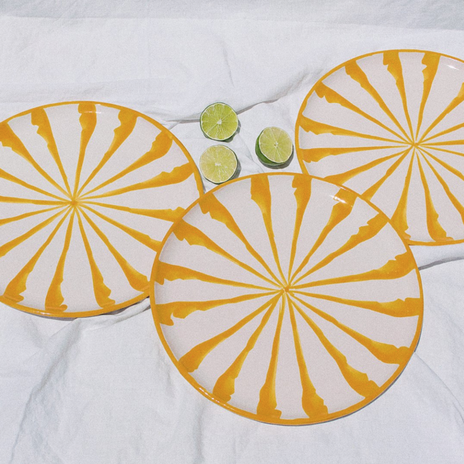 Pomelo Yellow Dinner Plate